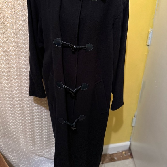 Vintage Black Wool Coat - Picture 4 of 5